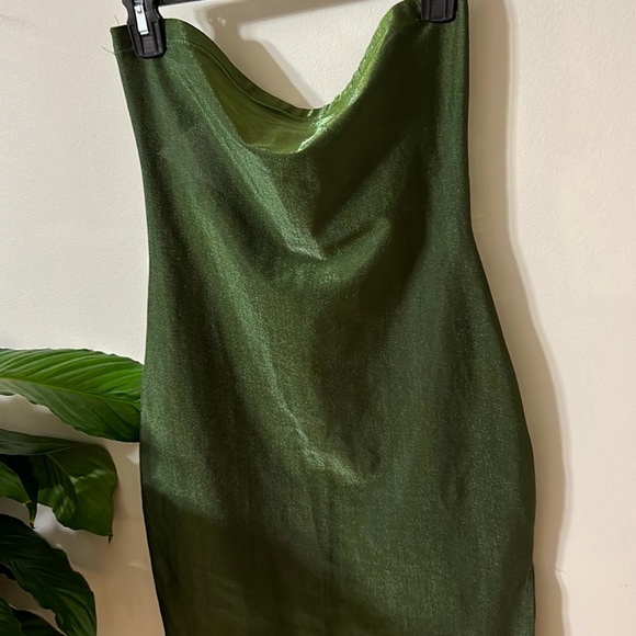 Vintage Y2k Cocktail Metallic Green Party Dresss size Small - Picture 1 of 10